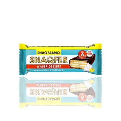 SNAQ FABRIQ батончик вафельный глаз. со вкусом "Ванильный крем и бельгийский шоколад"