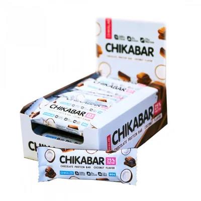 BOMBBAR CHIKALAB Батончик глазир. Кокос с начинкой