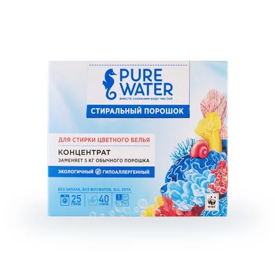 Стиральный порошок для цветного белья Pure Water