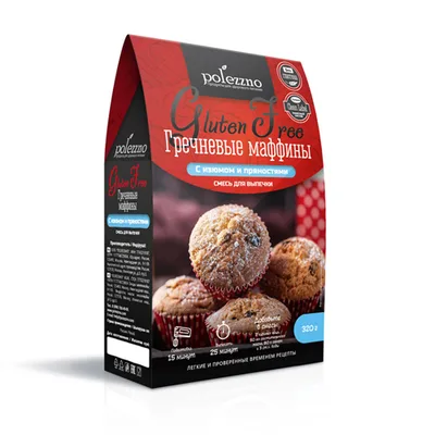 POLEZZNO Смесь для выпечки Гречневые маффины без глютена