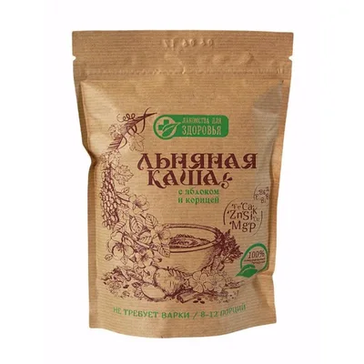 Каша льняная с яблоком и корицей