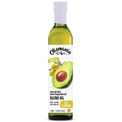 Oliomania Масло авокадо 50% + оливковое масло Extra Virgin 50% 500мл ст/бут