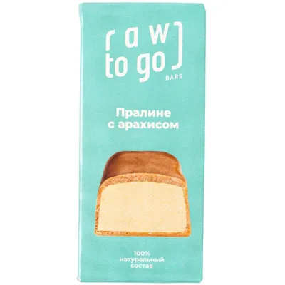 Арахисовый батончик Пралине с арахисом RAW TO GO