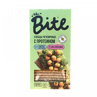 Bite Хлебцы хрустящие ЧЕЧЕВИЧНЫЕ с протеином