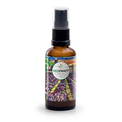 ECOCRAFT Сыворотка несмываемая для ослабленных и секущих волос Basil mediterrenian