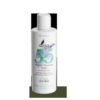SATIVA Вода мицеллярная №55 для очищения лица и снятия макияжа