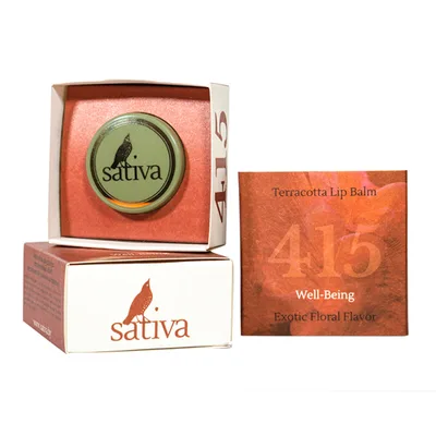SATIVA Блеск-бальзам для губ "Терракотовый" №415