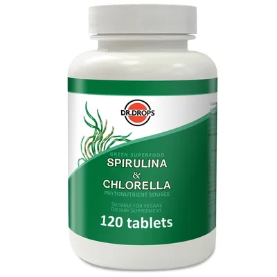 УСПЕХ Спирулина+хлорелла  Dr.Drops в таблетках 120 табл