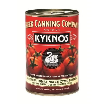 Томаты  цельные   Черри  в    соку    "  KYKNOS "   ж/б.