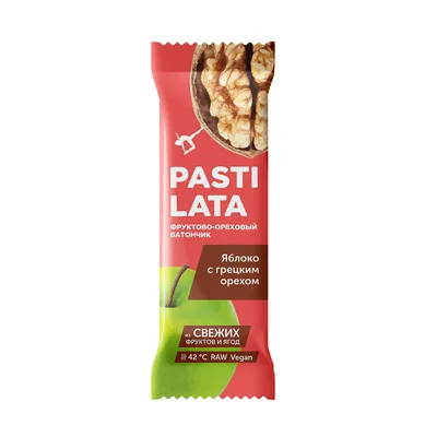 Фруктово-ореховый батончик "PASTILATA" Яблоко с грецким орехом