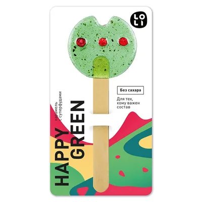 Карамель LO-LI "HAPPY GREEN" (без сахара)