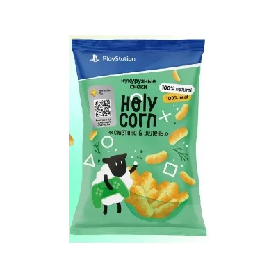 Holy Corn Кукурузные палочки "Сметана и зелень"