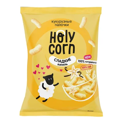 Holy Corn Кукурузные палочки "Сладкие ваниль"