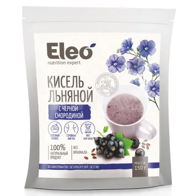Кисель льняной с черной смородиной "Eleo"