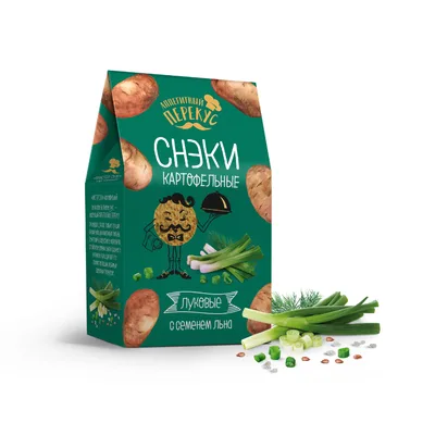 Снэки картофельные с семенем льна и зеленым луком "Аппетитный перекус"