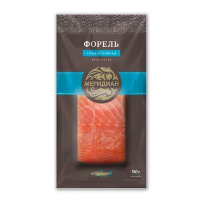 ФОРЕЛЬ ФИЛЕ-КУСОК СЛАБОСОЛЕНАЯ (БЕНЕФИШ) ФАС 200г.Меридиан