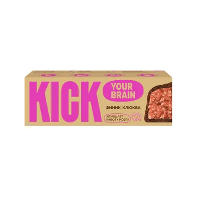 Батончик KICK финиковый с клюквой