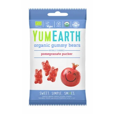 Мармелад жевательный орган-й YumEarth®  Organic Gummy Bears  со вкусом граната в форме мишек