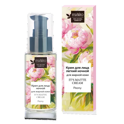 МиКо Легкий ночной крем для регулирования выработки кожного сала It's matte cream Peony