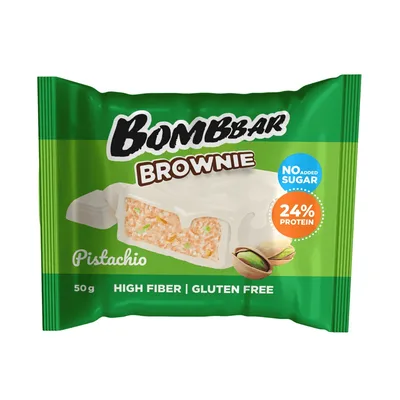 BOMBBAR Печенье глазированное"Брауни с фисташкой"