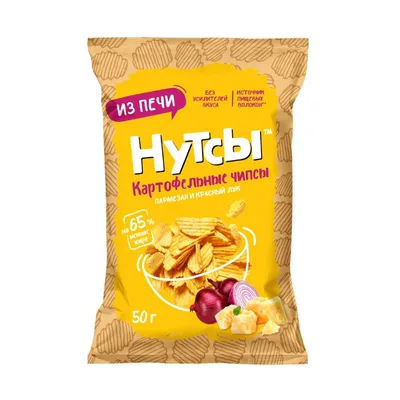 Дон Шелдон.Чипсы картофельные "Нутсы" со вкусом Пармезан и красный лук
