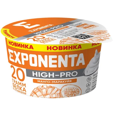 Продукт кисломолочный Exponenta High-pro манго-маракуйя