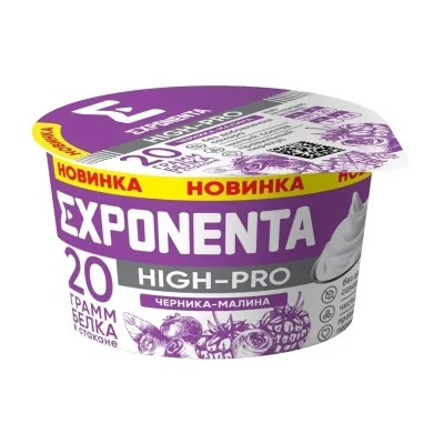 Продукт кисломолочный Exponenta High-pro черника-малина