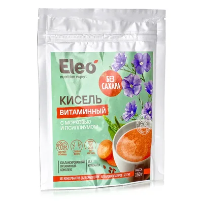 Кисель витаминный с морковью и псиллиумом "Eleo"