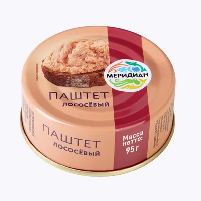 ПАШТЕТ РЫБНЫЙ  ЛОСОСЕВЫЙ 95г.Меридиан