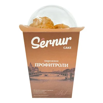 Изделие мучное кондитерское пирожное "Профитроли"с сыром рикотта