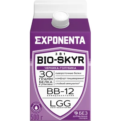 Напиток к.м. обезжир.черника-голубика EXPONENTA