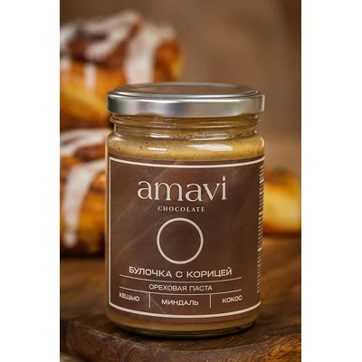 AMAVI Ореховая паста"БУЛОЧКА С КОРИЦЕЙ"