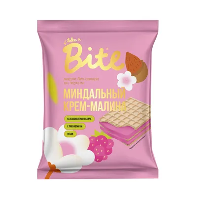 Bite Детские вафли "Малина-миндальный крем"