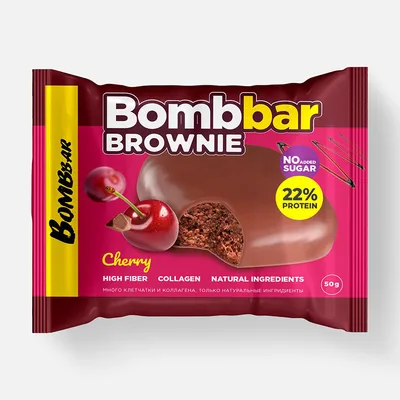 BOMBBAR Печенье глазированное"Вишневый брауни"