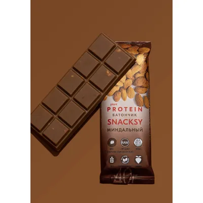 Батончик Snacksy миндальный
