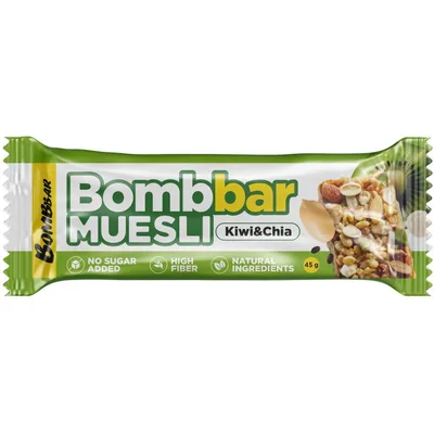 BOMBBAR Батончик мюсли неглазированный мультизлаковый "Киви-Чиа"