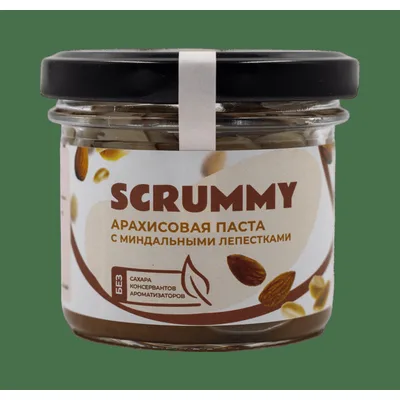 Арахисовая соленая карамель с миндальными лепестками SCRUMMY FOOD
