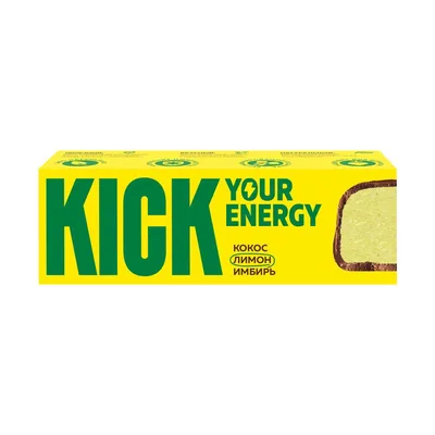 Батончик KICK кокосовый с лимоном и имбирем