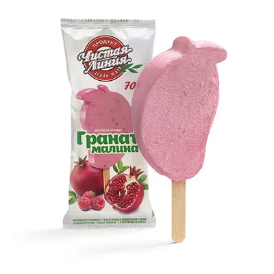 Мороженое пломбир "ГРАНАТ-МАЛИНА"