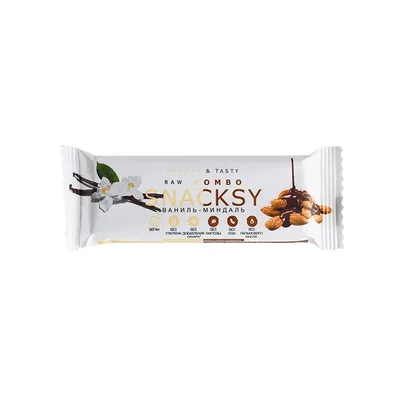 Батончик RAW COMBO с ванилью и миндалем SNACKSY