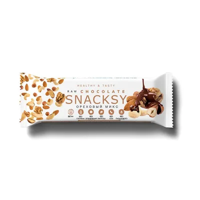 Батончик RAW CHOCOLATE ореховый микс SNACKSY
