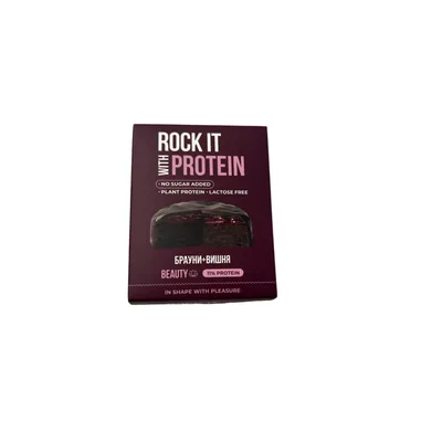 Бисквит протеиновый Rock It With Protein Шоколадный брауни-вишневый джем