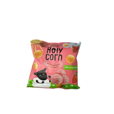 Holy Corn Кукурузные шарики КЛУБНИЧНОЕ МОРОЖЕНОЕ